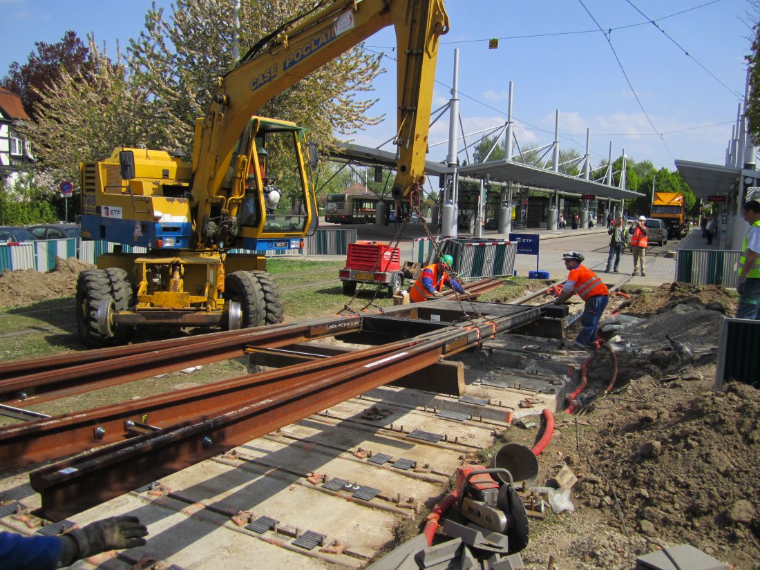 Tram de Strasbourg - Rénovation des voies de plusieurs secteurs du réseau - 2010-2015